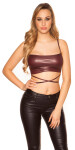 Sexy top KouCla Wetlook Crop top Einheitsgroesse