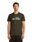 Pánské merino triko s krátkým rukávem ICEBREAKER Mens 150 Tech Lite SS Tee Transportage, Dark Loden velikost: XL