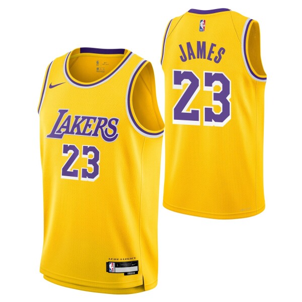 Nike Dětský dres Los Angeles Lakers NBA LeBron James #23 Swingman Žlutá (YOUTH)