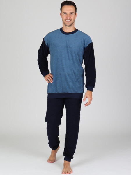 EVONA a.s. Pánské froté pyžamo P 1429 053 - Pánské froté pyžamo P 1429 053 053 XXL