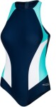 AQUA SPEED Dámské plavky Nina námořnická modř/bílá/tyrkysový vzor 42