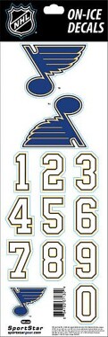 Sport Star Samolepky na Helmu St. Louis Blues NHL Decals White
