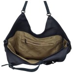 Módní dámská koženková kabelka na rameno Coveri Kayra, tmavě modrá