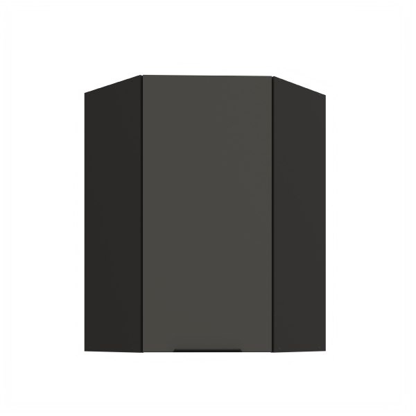 Horní rohová skříňka Aria 60x60 GN-90 1F (45°) Barva korpusu: Černá, Barva dvířek: GR - Graphite AFM