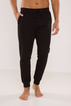Pánské pyžamové kalhoty tepláky černé černá