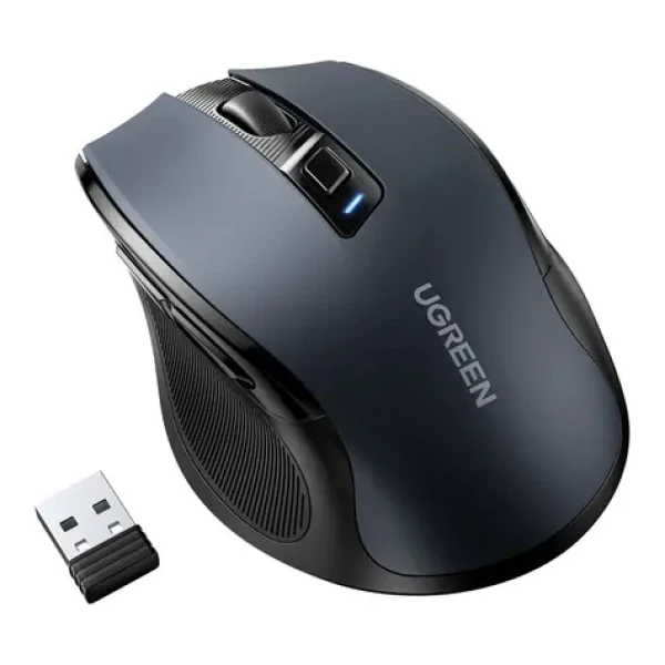 Ugreen Optical Mouse Wireless Mouse černá / Bezdrátová optická myš / USB / 2.4GHz / Bluetooth 5.0 / 4000 DPI (6957303898558)