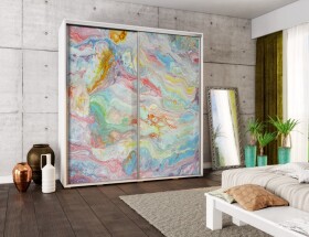 FRONTI Šatní skříň PENELOPA 205 Mramor 5 7003