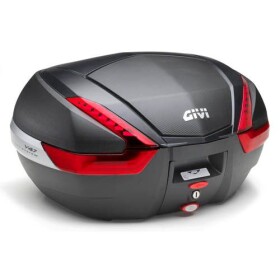 V47Nn kufr Givi černý (Monokey) s červenými odrazkami a černým víkem, objem 47 ltr.