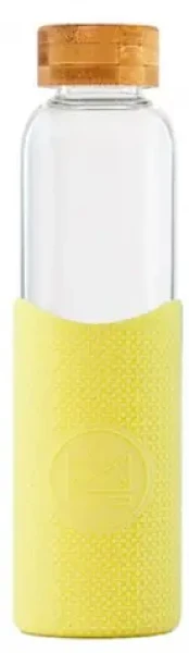 Neon Kactus Skleněná láhev s rukávem žlutá 550 ml (GB06)