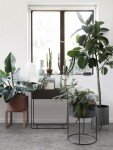 Ferm Living Stojan na květiny Plant Box Black, černá barva, kov