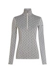 Dámské merino tričko s dlouhým rukávem ICEBREAKER Wmns 260 Vertex LS HZ On-Piste, Snow/Black velikost: XL