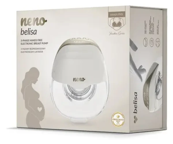 Neno Belisa Twin béžová / Odsávačka mateřského mléka / bezdrátová / hands-free / 3 fáze sání / LCD displej (NENO BELISA TWIN)