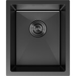 MEXEN - Trixo ocelový dřez 1-bowl 370 x 440 mm, černá 6412371000-70