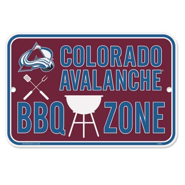 Mustang Cedule Colorado Avalanche NHL 10" x 15" BBQ Zone