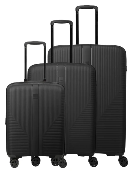 Travelite Air Stripe S exp, M exp, L Black S: 40/47 l / M: 75/86 l / L: 104 L TRAVELITE-7000342-01