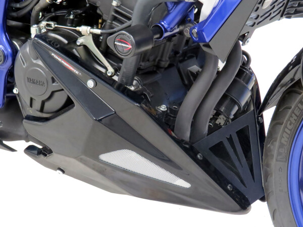 Yamaha MT-03 16-25 Klín pod motor - Matná černá-stříbrná mřížka