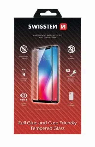 SWISSTEN FULL GLUE COLOR FRAME CASE FRIENDLY sklo pro Apple iPhone 12 mini černá (54501775)