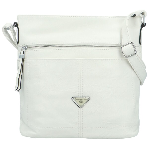 Trendy dámská koženková crossbody kabelka Skyler, bílá