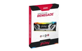 Kingston FURY Renegade RGB Silver 24GB / Paměť RAM / DDR5 8400MHz / CL40 / CUDIMM / XMP 3.0 (KF584CU40RSA-24)