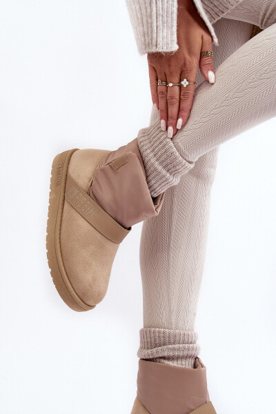 Oceněné Sněhové Boty Na Platformě Bežové Big Star MM274152 37