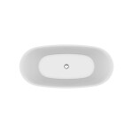 CERSANIT - Sada B719: volně stojící vana INVERTO ovál 170x80 + volně stojící baterie INVERTO chrom VIR S601-138