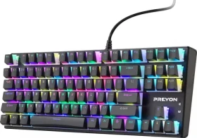 PREYON Brown Blitz Claw černá / herní klávesnice / mechanická / spínače Gateron Brown / TKL / RGB / USB (PBRBC87B)