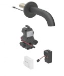 GEBERIT - Piave Elektronický umyvadlový ventil pod omítku, síťové napájení, easy to clean, matná černá 116.281.14.1