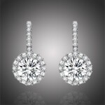 Stříbrné náušnice Swarovski Elements Marcia, stříbro 925/1000, Stříbrná
