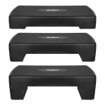 Rebel Active Aerobic step 3 úrovně černá / Aerobic step / výškově nastavitelný / protiskluzový / polypropylen (RBA-3227-BK)
