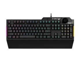 ASUS TUF GAMING K1 černá / drátová herní klávesnice / membránová / US layout / RGB / USB 2.0 / kabel 1.8 m (90MP01X0-BKUA00)