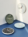 HAY Nástěnné hodiny Blue Ø 26,5 cm, modrá barva, plast