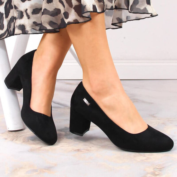 Sergio Leone W SK314D černé semišové lodičky na podpatku 37