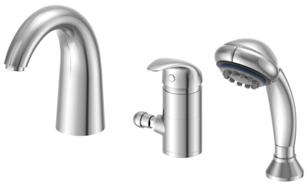 AQUALINE - KASIOPEA tříprvková baterie na okraj vany, chrom 1107-30