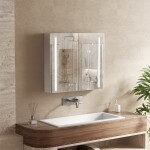 Mereo Koupelnová galerka 80 cm, zrcadlová skříňka, stříbrná CN191