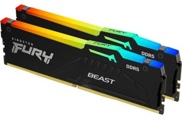 Kingston Fury Beast RGB 16GB (2x 8GB) DDR5 6000MHz EXPO / CL36 / DIMM / Non-ECC / EXPO / XMP / RGB / 1.25V (KF560C36BBEAK2-16)