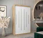 Šatní skříň Abi Y0 Barva korpusu: Dub artisan, Rozměry: 120 cm, Dveře: Černá