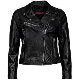 Dámská Kožená Bunda Křivák L03 Lizzy Clean Brixton Černá Velikost: 4XL