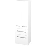 Dřevojas - Vysoká skříň DOS SVD2Z2 50 - N01 Bílá lesk / Úchytka T01 / N01 Bílá lesk 209506A