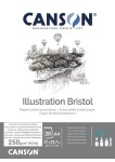 Grafický papír Canson Ilustration Bristol - blok A4, 250 g, 20 listů, lepený