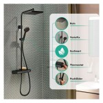 HANSGROHE - Activera Q Sprchový set s termostatem, 29x18 cm, 2 proudy, EcoSmart, matná černá 28648670