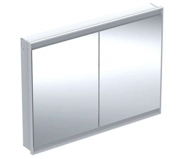 GEBERIT - ONE Zrcadlová skříňka s LED osvětlením, 120x90x15 cm, 2 dvířka, vestavná, bílá 505.805.00.2