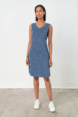 Vamp - Pohodlné froté šaty – Anissa 18370 - Vamp blue horizon S