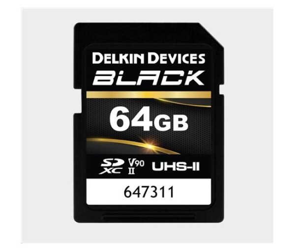Delkin SDXC BLACK Rugged UHS-II R300/W250 (V90) 64GB (new) EDF_1138149