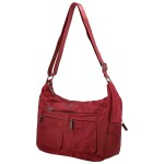 Trendy dámská textilní crossbody kabelka Coveri Iballa, červená
