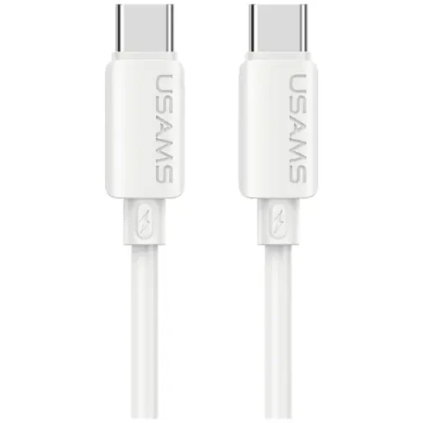 USAMS U98 bílá / Datový kabel / USB-C - Lightning / 30W / 3A / 1m / silikonový (SJ788USB02)