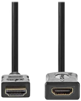 NEDIS HDMI prodlužovací kabel černá / Kabel / HDMI 1.4 / 4K 60Hz / zlacené konektory / 1m (CVGL34096BK10)
