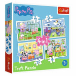 Trefl Puzzle Peppa Vzpomínky na prázdniny 4v1 Trefl