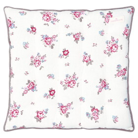 GREEN GATE Prošívaný podsedák Elba White 40 × 40 cm, růžová barva, textil