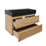Koupelnová skříňka 2 zásuvková s umyvadlem SAT B-Way 99x50x45 cm dub mat BWAY2100OAKU2BB BWAY2100OAKU2BB