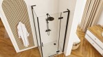 REA/S - Sprchová kabina Hugo Black 90x80 KPL-45222